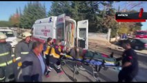 Antalya'da kazada kopan motor metrelerce uzağa fırladı