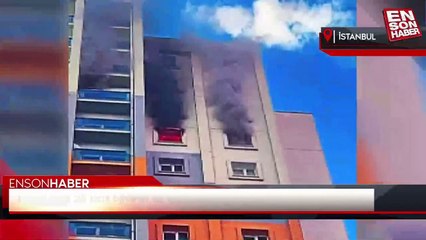 Esenyurt'ta 25 katlı binanın 18. katında yangın çıktı
