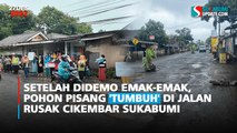 Setelah Didemo Emak-emak, Pohon Pisang 'Tumbuh' di Jalan Rusak Cikembar Sukabumi