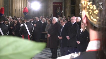 Mattarella ai funerali di Stato di Frattini