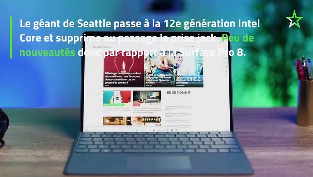 Test Microsoft Surface Pro 9 : la même tablette convertible, plus puissante et moins autonome