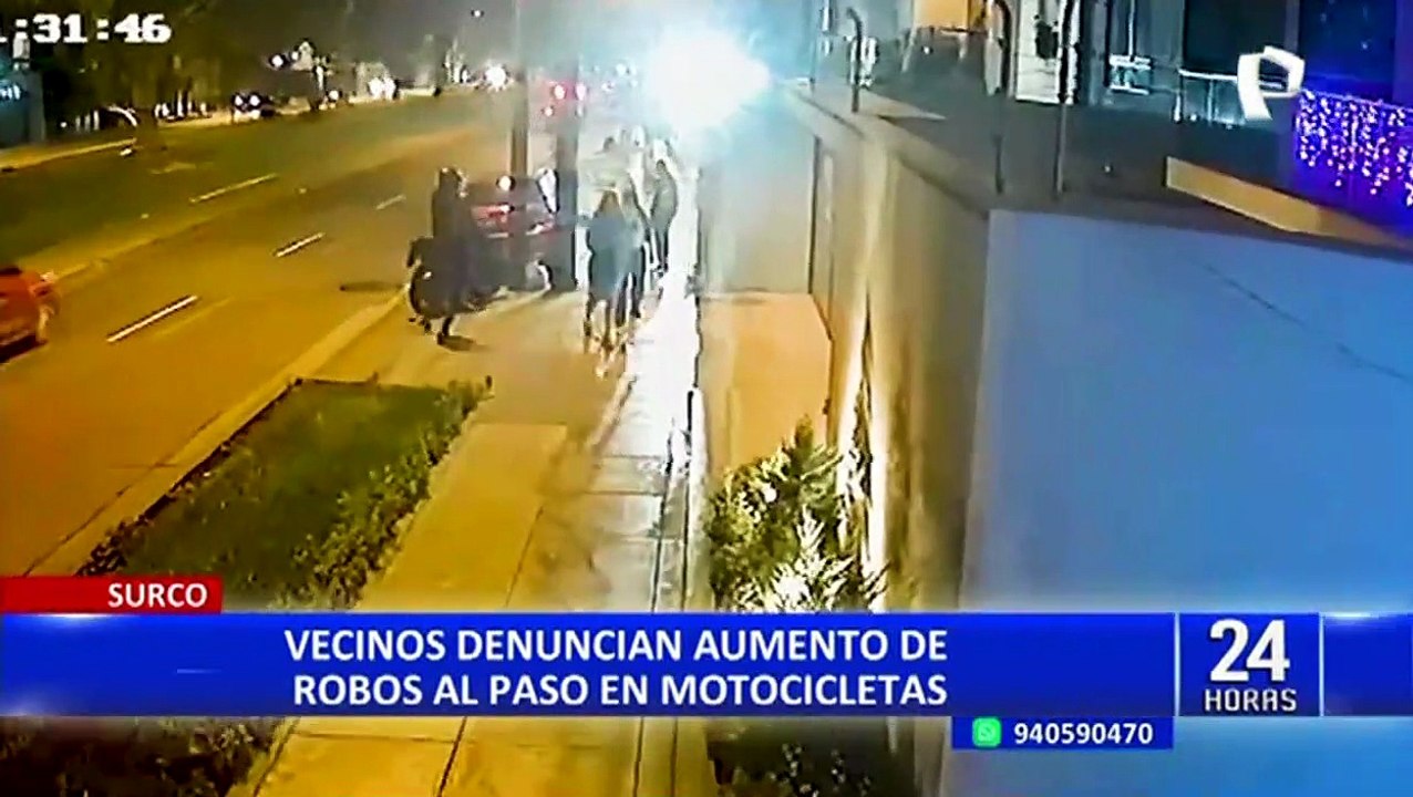 Surco: vecinos denuncian aumento de robos al paso en motocicletas