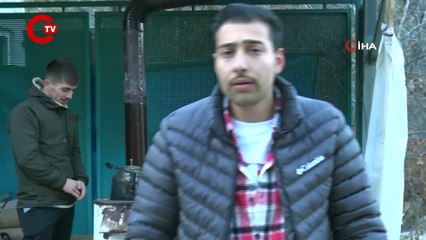 Minibüs durağına soba kurdular: Hem durak hem köy evi