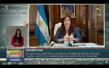 Cristina Fernández participará en la inauguración de un nuevo estadio en homenaje a Diego Armando Maradona