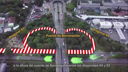 cierre de calzada occidental a la altura del puente de Barranquilla fin