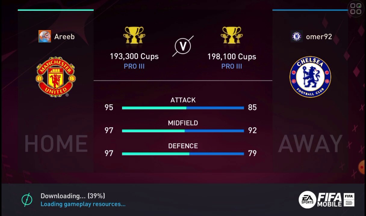 FIFA MOBILE HEAD TO HEAD GAMEPLAY