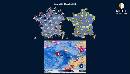prévisions météo villes du mardi 27 décembre 2022