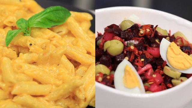 Gratin de pâtes au fromage , Salade de betteraves - Koujinetna Haka EP 57