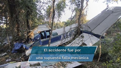 Avioneta se desploma en Puerto Vallarta; los tripulantes son rescatados con vida 
