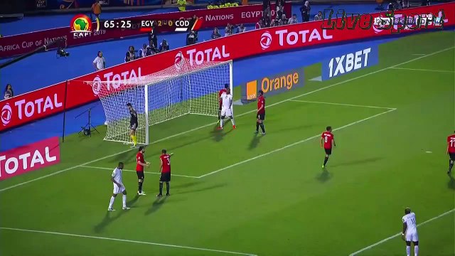 مباراه منتخب مصر و جمهورية الكونجو كاس الامم الافريقيه الشوط الثاني 26_6_2019