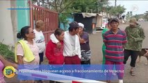 Pepenadores bloquean acceso a fraccionamiento de Veracruz