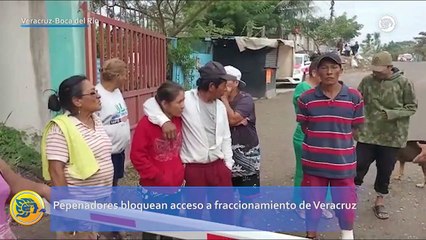 Pepenadores bloquean acceso a fraccionamiento de Veracruz