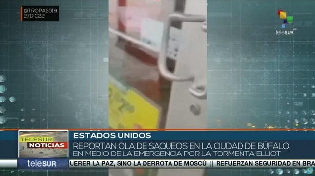 teleSUR Noticias 15:30 27-12: Estados Unidos reporta incremento de saqueos por ola invernal