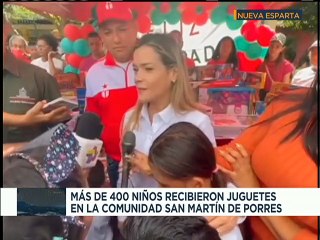 Más de 400 niños de la comunidad San Martín de Porres en Nueva Esparta recibieron regalos de Navidad