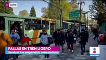 Tren Ligero suspende servicio por fallas