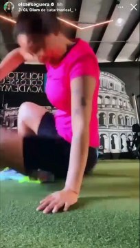 Elsa Oseguera retoma sus exigentes rutinas de ejercicios junto a su esposo