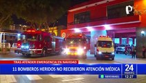 Bomberos denuncian que no recibieron atención médica tras atender incendio por Navidad