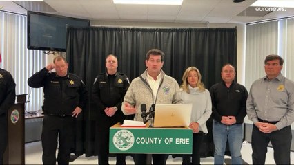 US Military Police Enforce Driving Ban Amid Severe Snowstorm in Buffalo ❄️