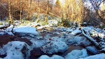 the sound of stream, snow and water, the sounds of nature