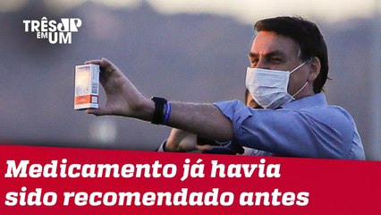 Bolsonaro nega eficácia de cloroquina contra COVID-19