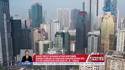 Budget deficit ng bansa nitong Nobyembre, bumaba kumpara sa parehong panahon noong 2021; Kita ng administrasyong Marcos, Jr. tumaas | UB