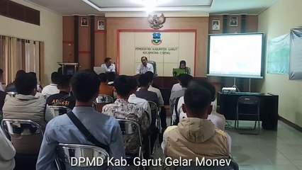 DPMD Kab. Garut Gelar Monev Bagi Seluruh Kades di Kec. Cisewu