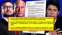 Pedro Castillo: Congreso plantea acusación por organización criminal y tráfico de influencias