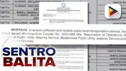 Nasa 50 pre-pandemic routes ng mga tradisyunal na jeep, ibinalik na ng LTFRB