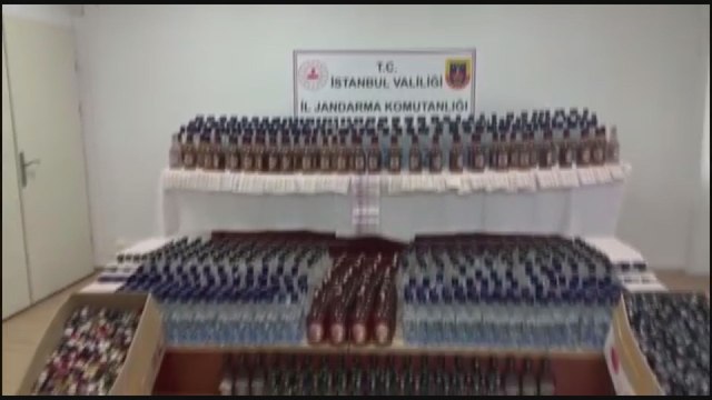 Jandarma operasyonunda binlerce litre sahte içki ele geçirildi