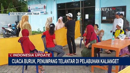 Gelombang Laut Tinggi, Puluhan Calon Penumpang Terlantar di Pelabuhan Kalianget