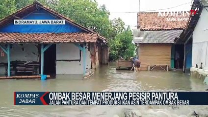 Rumah Dan Jalan Pantura Diterjang Ombak Besar