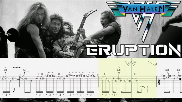 VAN HALEN - ERUPTION Guitar Tab | Guitar Cover | Karaoke | Tutorial Guitar | Lesson | Instrumental | No Vocal