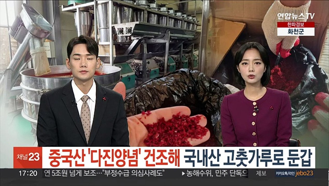 중국산 '다진양념' 건조해 국내산 고춧가루로 둔갑