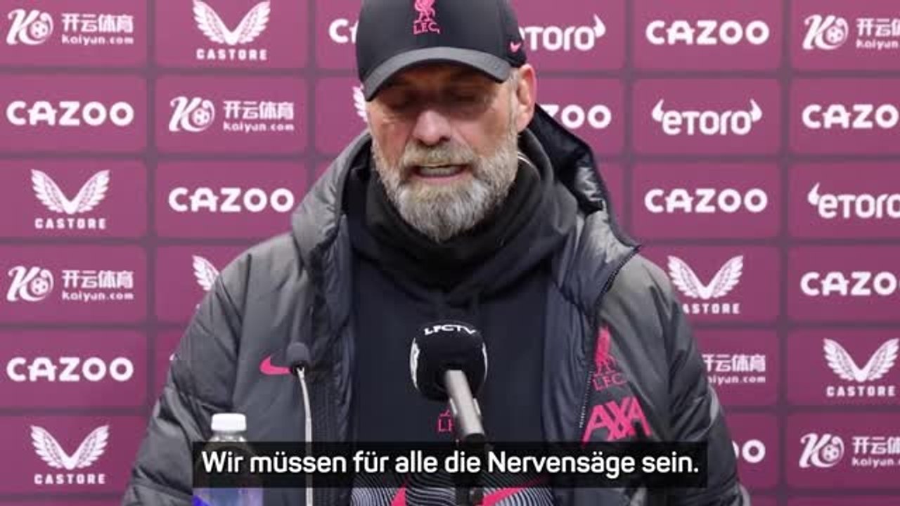 Klopp zu CL-Rennen: 'Müssen die Nervensäge sein'