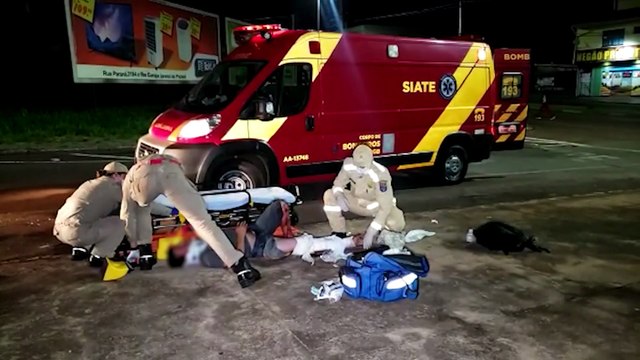 Homem tem perna dilacerada após ser atropelado por caminhão no bairro Coqueiral