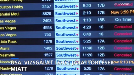 Vizsgálat lehet egy amerikai légitársaságnál törölt járatok miatt