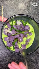 Gnocchi de vitelotte et pesto d'épinards