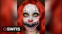 Talented young makeup artist creates bone-chilling looks - from Wednesday Addams & Pennywise to even a scary Santa