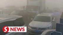 One dead in big pileup on Chinese bridge shrouded in fog