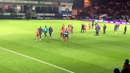 Luton players celebrate