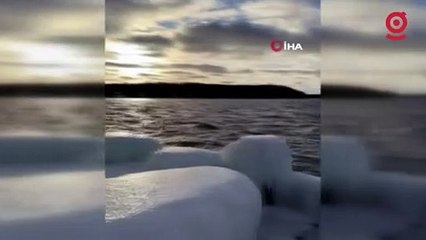 ABD’de göl kenarındaki kasaba tamamen buz tuttu