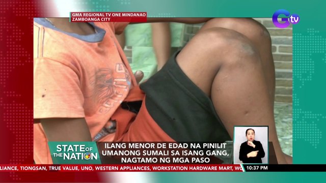 Ilang menor de edad na pinilit umanong sumali sa isang gang, nagtamo ng mga paso | SONA