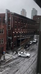 Cars Slide Down A Hill In Seattle