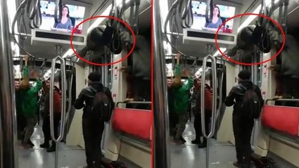 Tramvayı lunaparka çevirdiler! Demirlerin üzerine çıkıp camlara tırmandılar