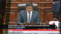 teleSUR Noticias 11:30 28-12: Proponen a José Williams como encargado ejecutivo en Perú