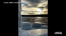 Il ghiaccio ricopre completamente un negozio: il grande freddo in Wisconsin fa paura