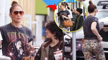 JLo pampers daughter Emme while shopping after Christmas in LA