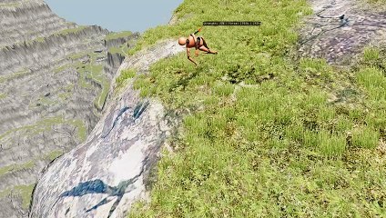 وقعت دمية حوادث سيارات من فوق الجبل