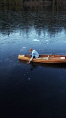 Satisfying Sounds Echo as Ice Chunk Breaks on Froze Lake