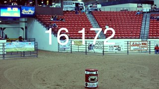 Barrel racing at South Point in Las Vegas on September 4, 2021.
